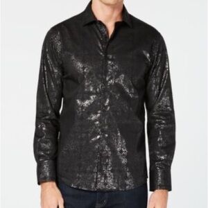 Polo cluB Men’s Black Patterned Shirt